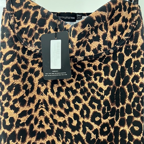 Leopard Print Strap Cup Detailed Midi - Picture 3 of 4